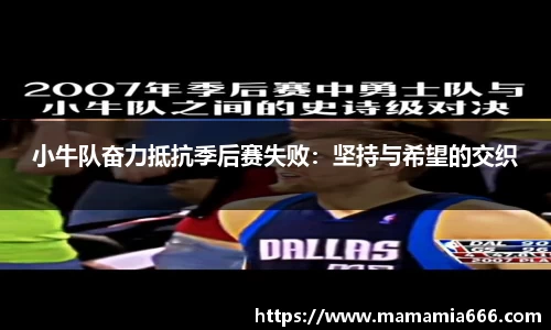 小牛队奋力抵抗季后赛失败：坚持与希望的交织